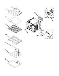 Internal Oven Parts Diagram and Parts List for KEBS179BBL01  KitchenAid Wall Oven
