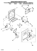 DISPENSER FRONT PARTS Diagram and Parts List for KSRD25FKBT16  KitchenAid Refrigerator
