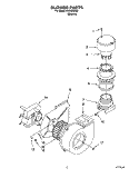 BLOWER Diagram and Parts List for KUDB230B0  KitchenAid Dishwasher