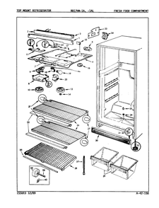 03 - Fresh Food Compartment Diagram and Parts List for RB17HA-1A  Whirlpool Refrigerator