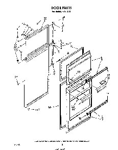 Door Diagram and Parts List for 8617*0B  Roper Refrigerator