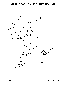 Case, Gearing And Planetary Unit Diagram and Parts List for KSM70SNDXCU0  KitchenAid Mixer