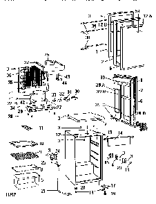 Refrigerator Cabinet Parts Diagram and Parts List for 46196475691  Kenmore Refrigerator