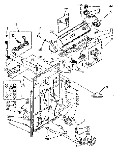 Controls And Rear Panel Diagram and Parts List for LA7800XSN1  Whirlpool Washer