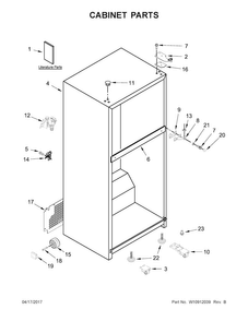 Part Location Diagram of W10885252 Whirlpool Use and care guide