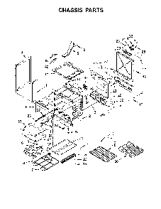 Chassis parts Diagram and Parts List for 664C95123611  Kenmore Range