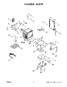 Chassis Parts Diagram and Parts List for KFGG500EBS7  KitchenAid Range