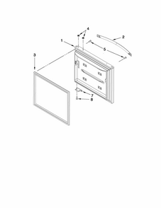 Freezer Door Parts Diagram and Parts List for 59669973012  Kenmore Refrigerator
