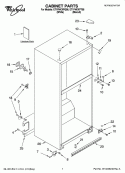 CABINET PARTS Diagram and Parts List for ET1PHKXPT08  Whirlpool Refrigerator