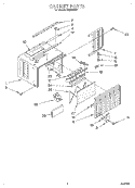 CABINET Diagram and Parts List for X05002F01  Roper Air Conditioner