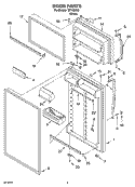 DOOR PARTS Diagram and Parts List for IMT188303  Inglis Refrigerator