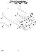 COOKTOP BURNER PARTS Diagram and Parts List for KGSK901SBL00  KitchenAid Range