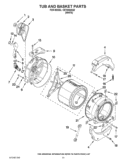 TUB AND BASKET PARTS Diagram and Parts List for CET8000AQ0  Whirlpool Washer Dryer Combo