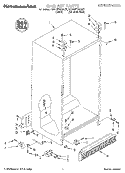 CABINET Diagram and Parts List for KSRB27QGBL01  KitchenAid Refrigerator