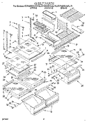 SHELF, LIT/OPTIONAL Diagram and Parts List for KTRS25KAWH10  KitchenAid Refrigerator