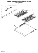 THIRD LEVEL RACK AND TRACK PARTS Diagram and Parts List for KUDU03FTPA2  KitchenAid Dishwasher
