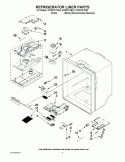 REFRIGERATOR LINER PARTS Diagram and Parts List for KFIS27CXBL2  KitchenAid Refrigerator