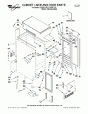 CABINET LINER AND DOOR PARTS Diagram and Parts List for GI15NFLXS0  Whirlpool Ice Maker