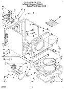 SECTION Diagram and Parts List for LET7646AQ1  Whirlpool Dryer