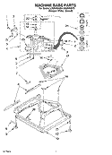 MACHINE BASE Diagram and Parts List for LSQ9200KT0  Whirlpool Washer