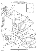 SECTION Diagram and Parts List for REX6646AW0  Roper Dryer