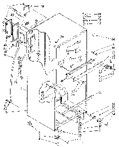 Cabinet Diagram and Parts List for ET18GKXSM0B  Whirlpool Refrigerator