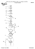SECTION Diagram and Parts List for GC3000XE  Whirlpool Food Waste Disposer