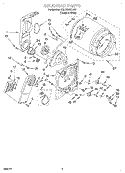 SECTION Diagram and Parts List for 3XLER5435HQ0  Whirlpool Dryer