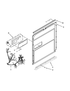 Inner Door Parts Diagram and Parts List for KDTE204DSS0  KitchenAid Dishwasher