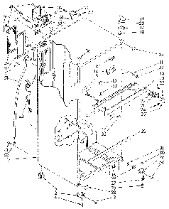 Cabinet Diagram and Parts List for ET18GKXSN07  Whirlpool Refrigerator