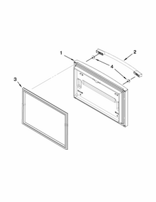 Freezer Door Diagram and Parts List for 59679219011  Kenmore Refrigerator