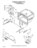 FREEZER LINER PARTS Diagram and Parts List for KFIS20XVMS10  KitchenAid Refrigerator