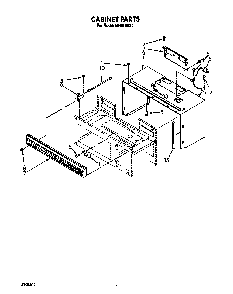 Cabinet Diagram and Parts List for MHE10RX0  Roper Microwave
