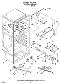 LINER PARTS Diagram and Parts List for IT18SKXRD00  Inglis Refrigerator