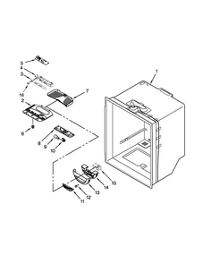 Refrigerator Liner Parts Diagram and Parts List for 59679422411  Kenmore Refrigerator