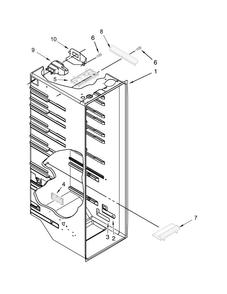 Refrigerator Liner Parts Diagram and Parts List for 10641122212  Kenmore Refrigerator