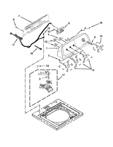 Controls And Water Inlet Parts Diagram and Parts List for ITW4771DQ0  Inglis Washer