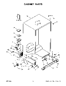 Cabinet Parts Diagram and Parts List for KRSF705HBS04  KitchenAid Refrigerator