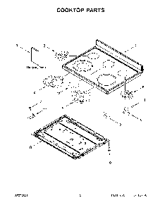 02 - Cooktop Parts Diagram and Parts List for YMER6600FB3  Whirlpool Range