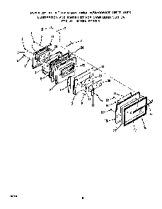 Oven Door Diagram and Parts List for 1895*0A  Roper Range