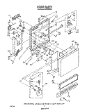 DOOR Diagram and Parts List for DU7400XS5  Whirlpool Dishwasher
