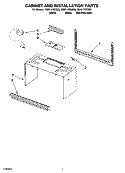 CABINET AND INSTALLATION PARTS Diagram and Parts List for YMH1170XSQ0  Whirlpool Microwave