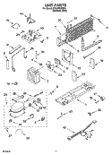 UNIT PARTS Diagram and Parts List for CR18PKXRS01  Crosley Refrigerator