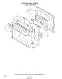 OVEN DOOR , LIT/OPTIONAL Diagram and Parts List for KEMI371SBL0  KitchenAid Microwave Oven Combo