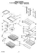 SHELF PARTS Diagram and Parts List for KBRS20ETWH01  KitchenAid Refrigerator