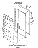 DOOR , LIT/OPTIONAL Diagram and Parts List for EV150FXRW0  Whirlpool Freezer