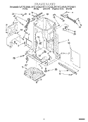FRAME Diagram and Parts List for KUCC151GBT0  KitchenAid Trash Compactor