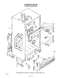 CABINET Diagram and Parts List for ET22MT1LWR0  Whirlpool Refrigerator