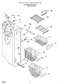 FREEZER LINER Diagram and Parts List for 6GD27DFXS00  Whirlpool Refrigerator