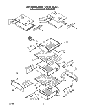 REFRIGERATOR SHELF Diagram and Parts List for KSSS42DAW00  KitchenAid Refrigerator